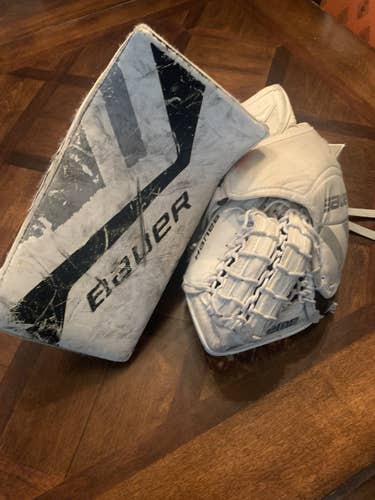 Bauer blocker and glove