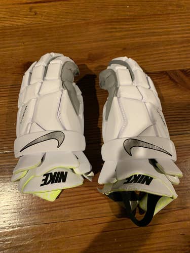 White New Nike 12" Vapor Elite Lacrosse Gloves