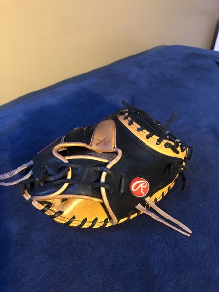 Black Used Catcher's 32.5" Heart of the Hide Baseball Glove