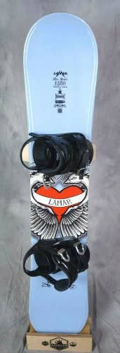 LAMAR MINI MERLOT GIRLS SNOWBOARD SIZE 138CM WITH SMALL MORROW BINDINGS