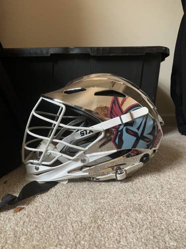 Game Worn Justin Guterding PLL Chrome Helmet 2021