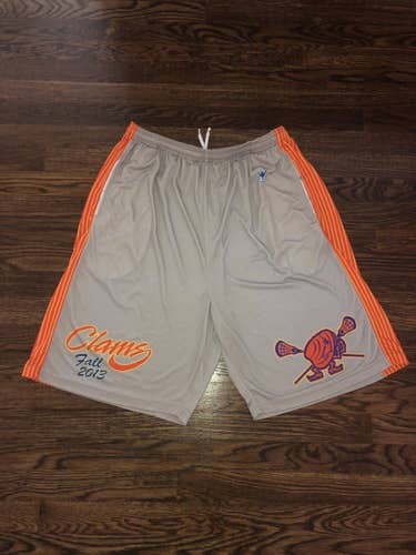 **VINTAGE** Top Gun Fighting Clams Lacrosse Shorts - Size XL - Fall 2013