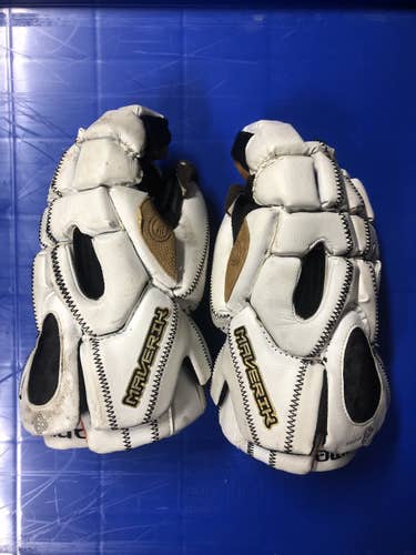 White Used Maverik 13" Rome NXT Goalie Gloves