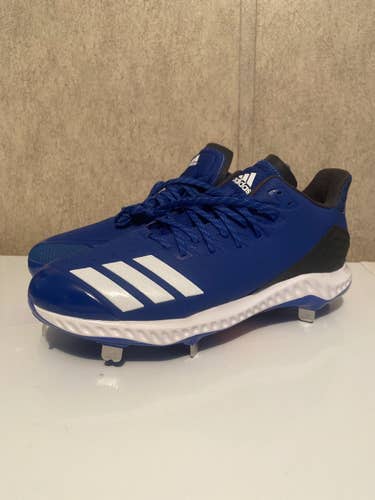 New Adidas Men's Baseball Icon Bounce Metal Cleats Royal Blue US Size 12 CG5243.