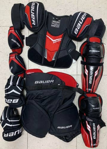 Bauer Youth Ice Hockey Complete Equipment Set Kit package Yth Medium kids Junior