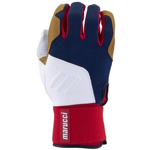 MBGBKSMFW-USA-AM Marucci Blacksmith Full Wrap Batting Gloves USA Adult Medium