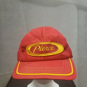 Vintage Pierce Fire Equipment Mesh Trucker Snapback Patch Hat