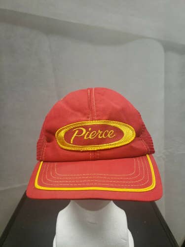 Vintage Pierce Fire Equipment Mesh Trucker Snapback Patch Hat