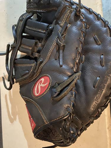 Black High School/College First Base 12.5" Baseball Glove