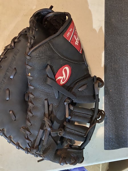 Black High School/College First Base 12.5" Baseball Glove