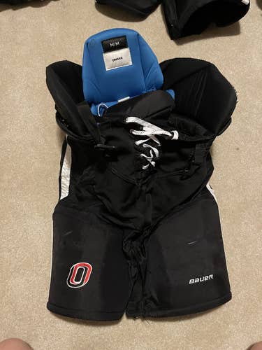 USED Bauer Nexus Medium Pro Stock University Of Nebraska Omaha Pants