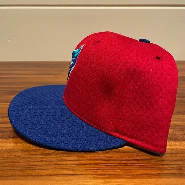 Retro Toronto Blue Jays Hat Cap Fitted Mens 7 1/2 Blue New Era MLB Baseball