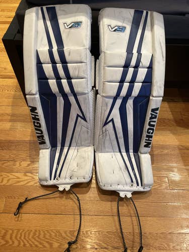 Blue Junior 28+2” Vaughn Velocity V9 Goalie Leg Pads