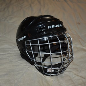 Bauer BHH1500 Hockey Helmet w/FM5K Cage, Black, X-Small