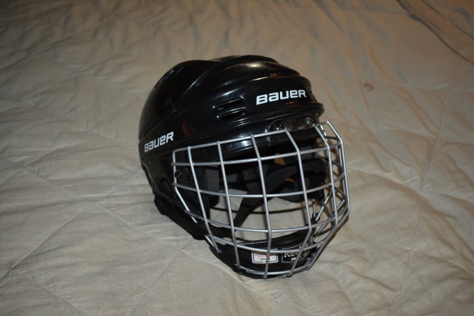 Bauer BHH1500 Hockey Helmet w/FM5K Cage, Black, X-Small