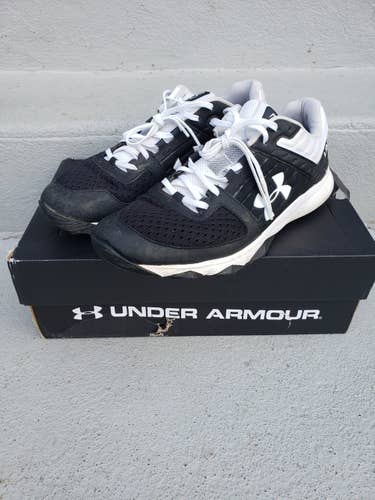 Black Used Adult Men's Size 13 (Women's 14) Turf Cleats Under Armour Low Cut