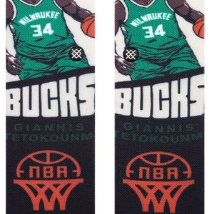 Giannis Antetokounmpo Milwaukee Bucks Stance NBA Graded Socks Large Mens 9-13