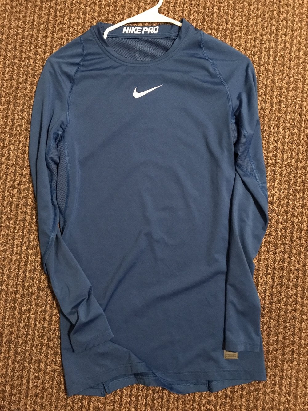 blue nike compression shirt