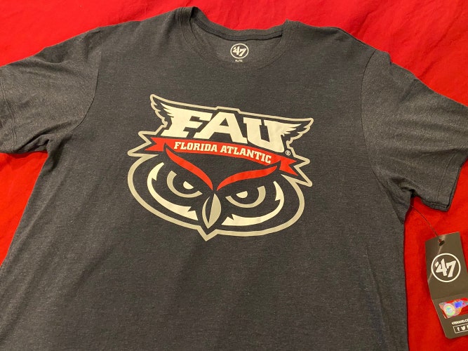 NCAA FAU Owls '47 Brand Blue T-Shirt XL * NEW NWT * Retail $28
