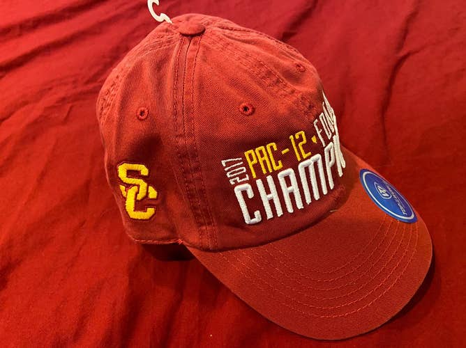 NCAA USC Trojans Top of the World 2017 PAC-12 Football Conference Champions Crew Adjustable Hat