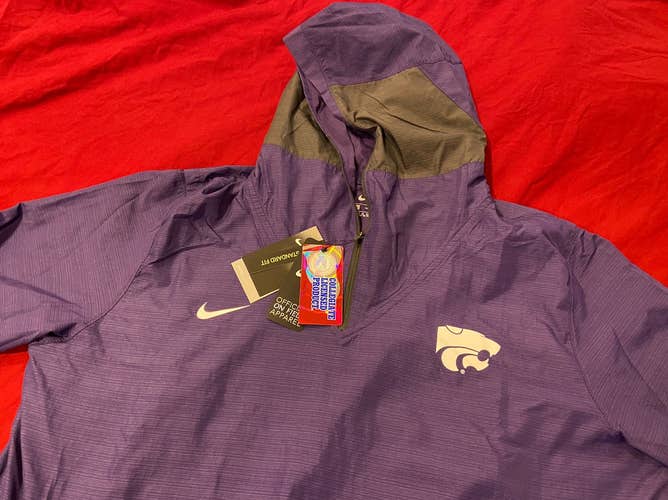 NCAA Kansas State Wildcats Nike On Field Purple Windbreaker Pullover XL * NEW NWT * Retail $100