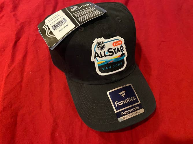 NHL Fanatics 2019 San Jose All-Star Game Logo Adjustable Hat - Black * NEW NWT