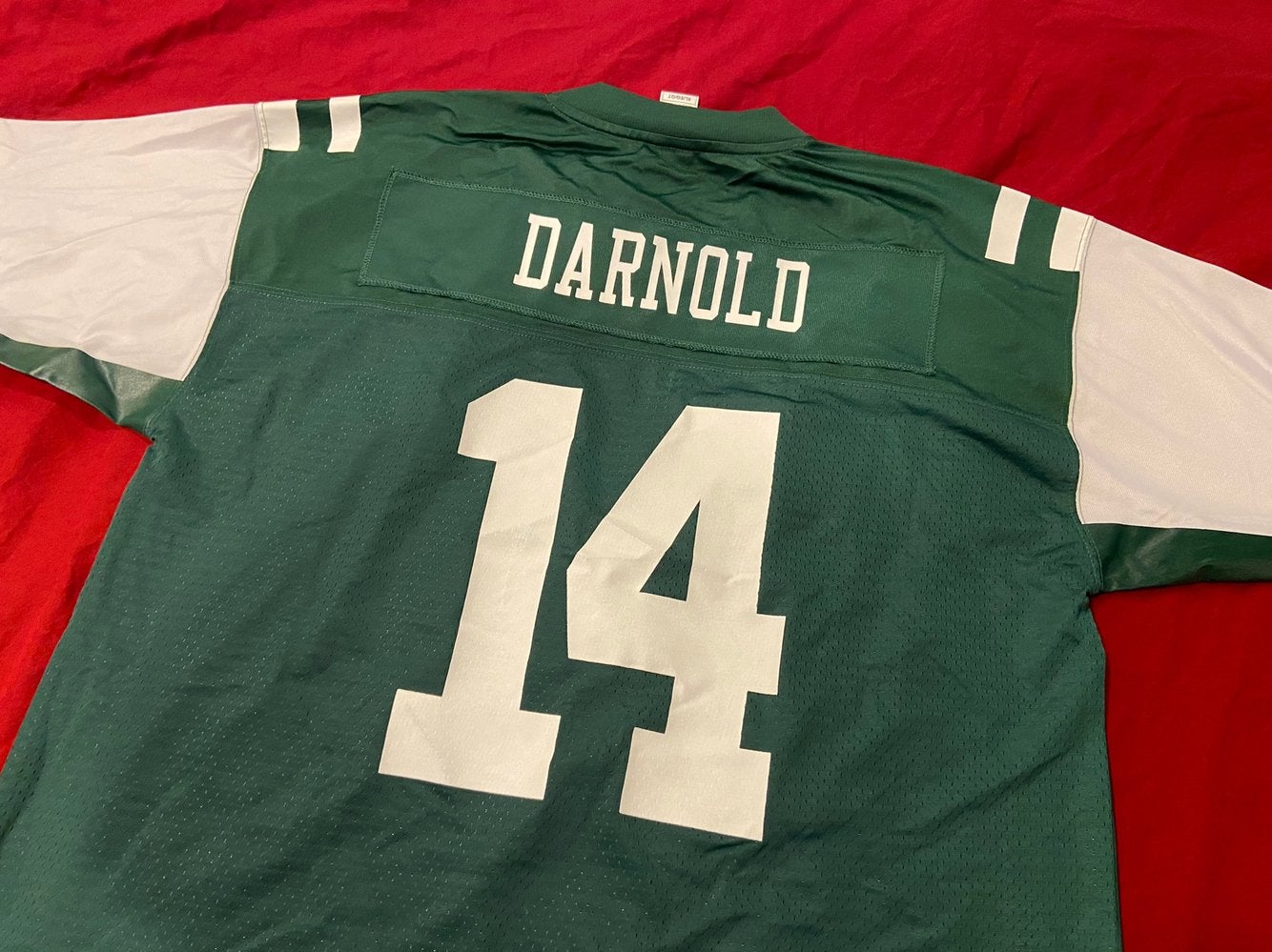 NEW MENS PRO LINE FANATICS NY JETS #14 DARNOLD HOODIE SWEATSHIRT - BLACK -  SMALL