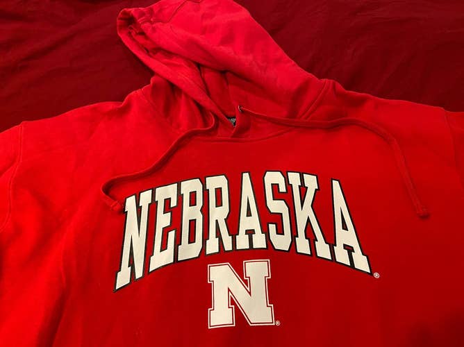 NCAA Nebraska Cornhuskers Red XXL Tall Profile Varsity Hoodie Sweatshirt * NEW NWT * Retail $65