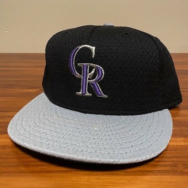 Vintage Colorado Rockies Snapback Hat #1 Apparel MLB Black