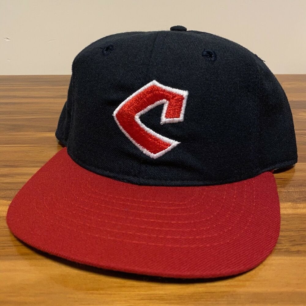 Vintage Cleveland Indians Delong Fitted Hat 7 1/2 MLB