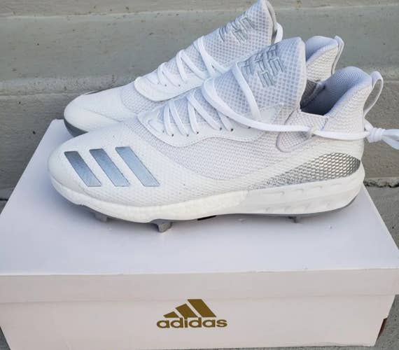 White New Adult Men's Men's 13.5 (W 14.5) Metal Adidas Low Cut