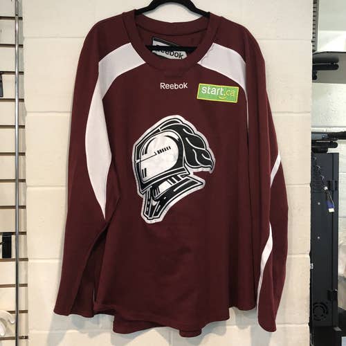 Used Maroon Reebok London Knights Practice Jersey - XXL & 19-20 White Game Socks