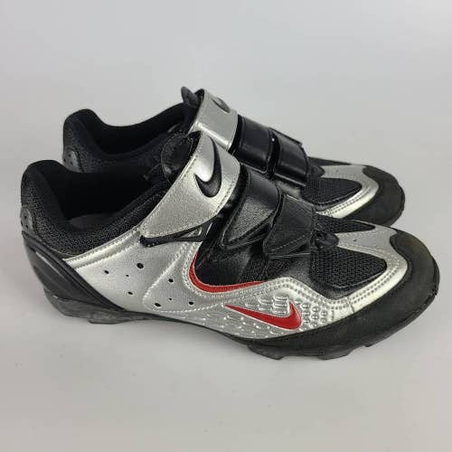Nike Mens Alpin II Cycling Shoes Black Chrome Hook & Loop Fasteners Low Top 5.5