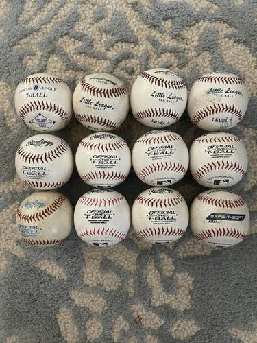 Rawlings, Proline, Champro, Baden T-Ball Baseballs