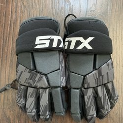 Worn Black stx gloves large