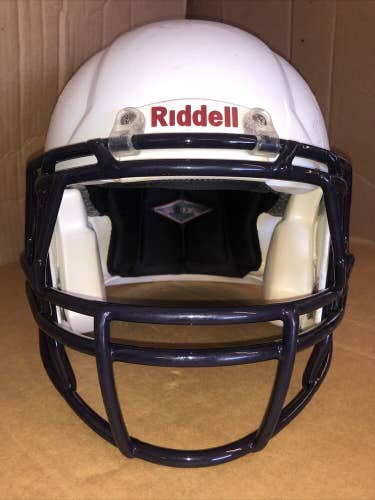 USED RIDDELL ADULT SPEED FOOTBALL HELMET - LARGE - WHITE METALLIC