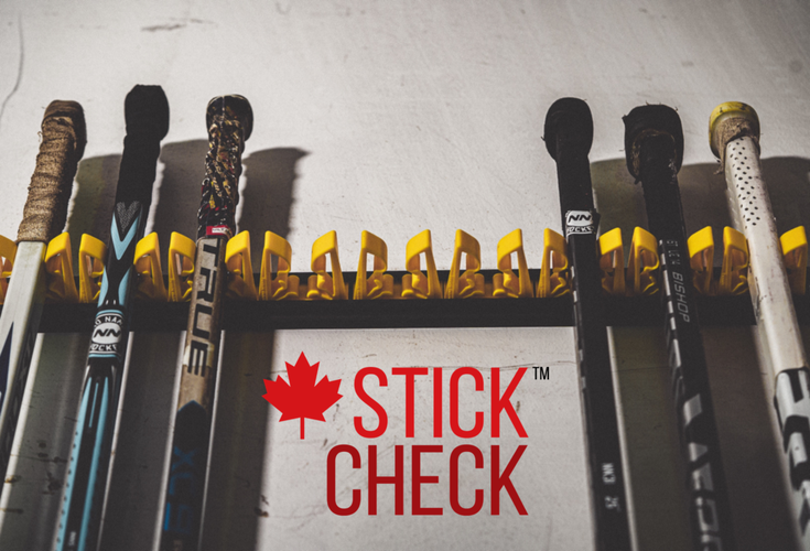 Stick Check Hockey Stick Rack! Home Use, Garage Use, Arena Use. Holds 9 Sticks! Made in Canada