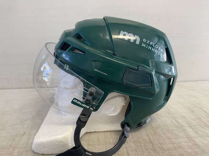 CCM Vector V08 Pro Stock Hockey Helmet Bauer Visor Combo Medium Green 7497