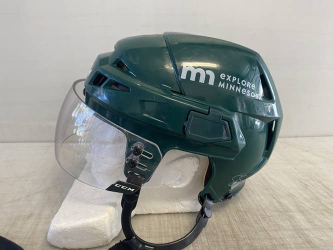 CCM Vector V08 Pro Stock Hockey Helmet CCM Visor Combo Small Green 7498
