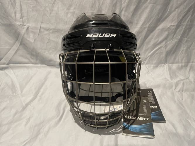 New Bauer Re-Akt 75 Black Reakt Helmet Sr Large