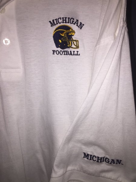 MICHIGAN WOLVERINES XXL FOOTBALL POLO SHIRT TEAM ISSUED