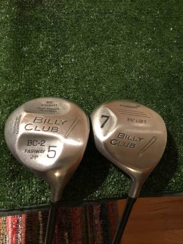 Knight Billy Club Woods Set (5 & 7 Woods) Firm Graphite Shafts