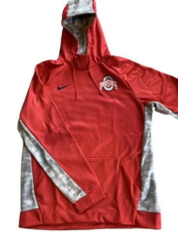 NWT Nike Digital Ohio State Buckeyes Women's Thermal Hoodie Scarlet Grey Size M