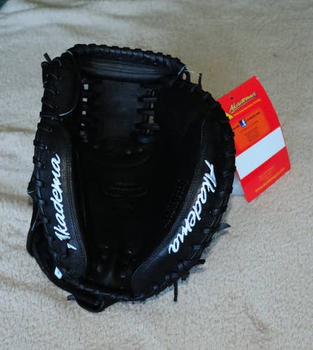 Black New High School/College Akadema Right Hand Throw Catcher's Baseball Glove 33.5"