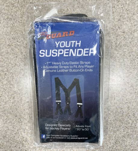 New In Box ProGuard Youth Hockey Player Suspenders Adjusts 20”-30”