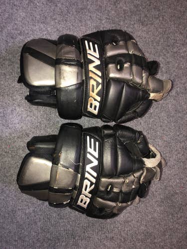 Black Used Player's Brine Ventilator 12" Lacrosse Gloves