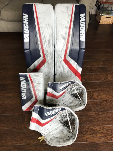 Pro Return Vaughn Ventus SLR2 Pro Carbon Goalie Pads, Glove, and Blocker Set - 34+1.5