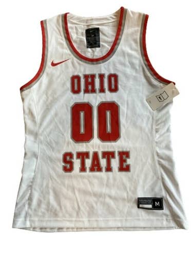 NWT Nike Ohio State Buckeyes Women's Basketball Jersey White Scarlet, Grey Sz. M