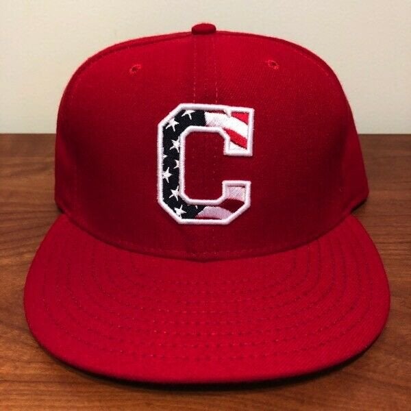 Vintage Cleveland Indians Delong Fitted Hat 7 1/2 MLB
