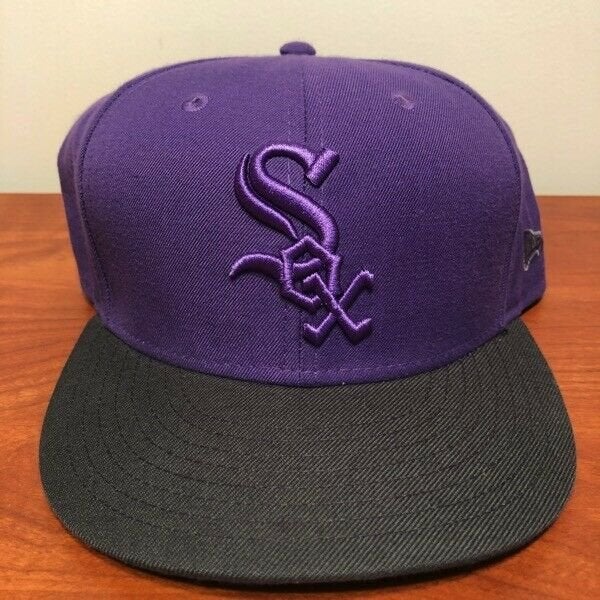 purple white sox hat